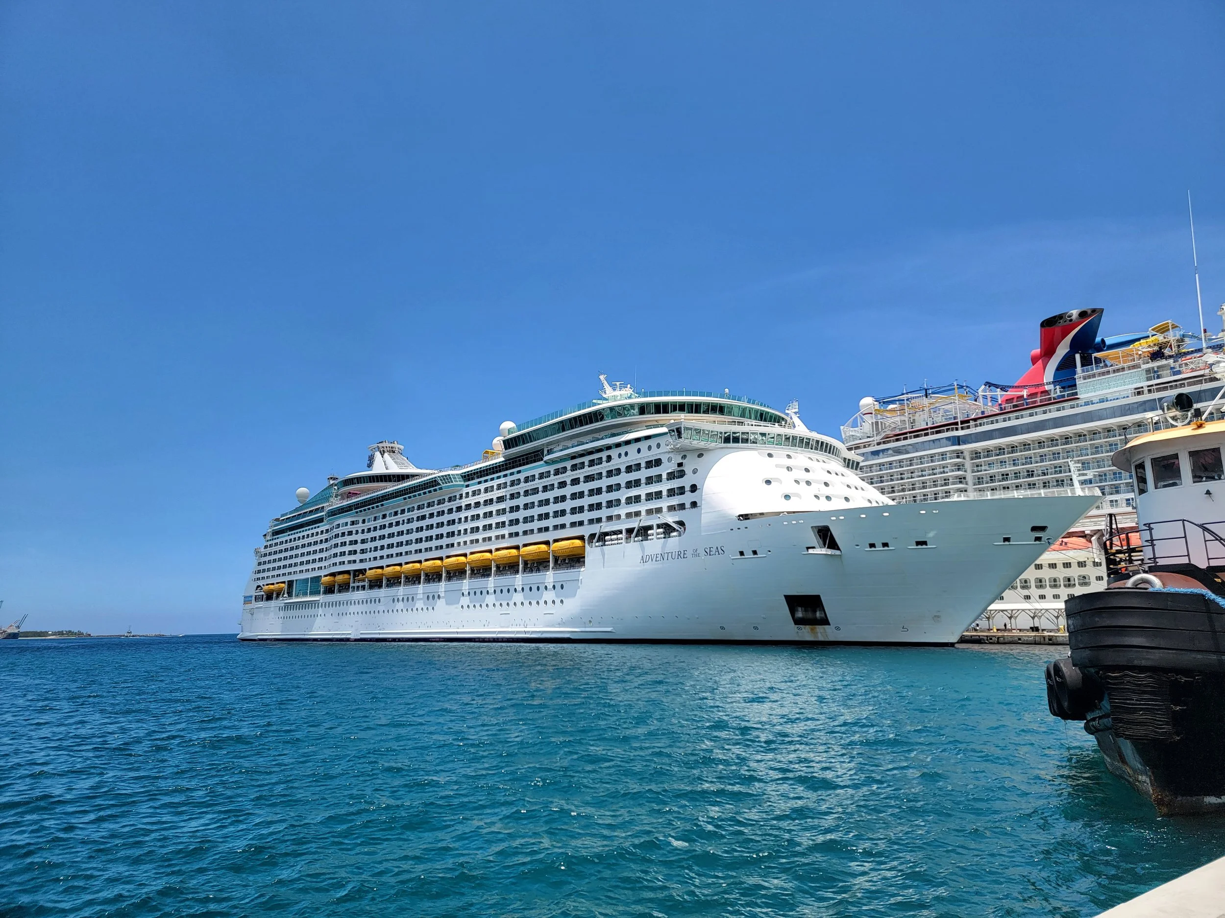 Royal Caribbean Adventure of the Seas docked in Nassau