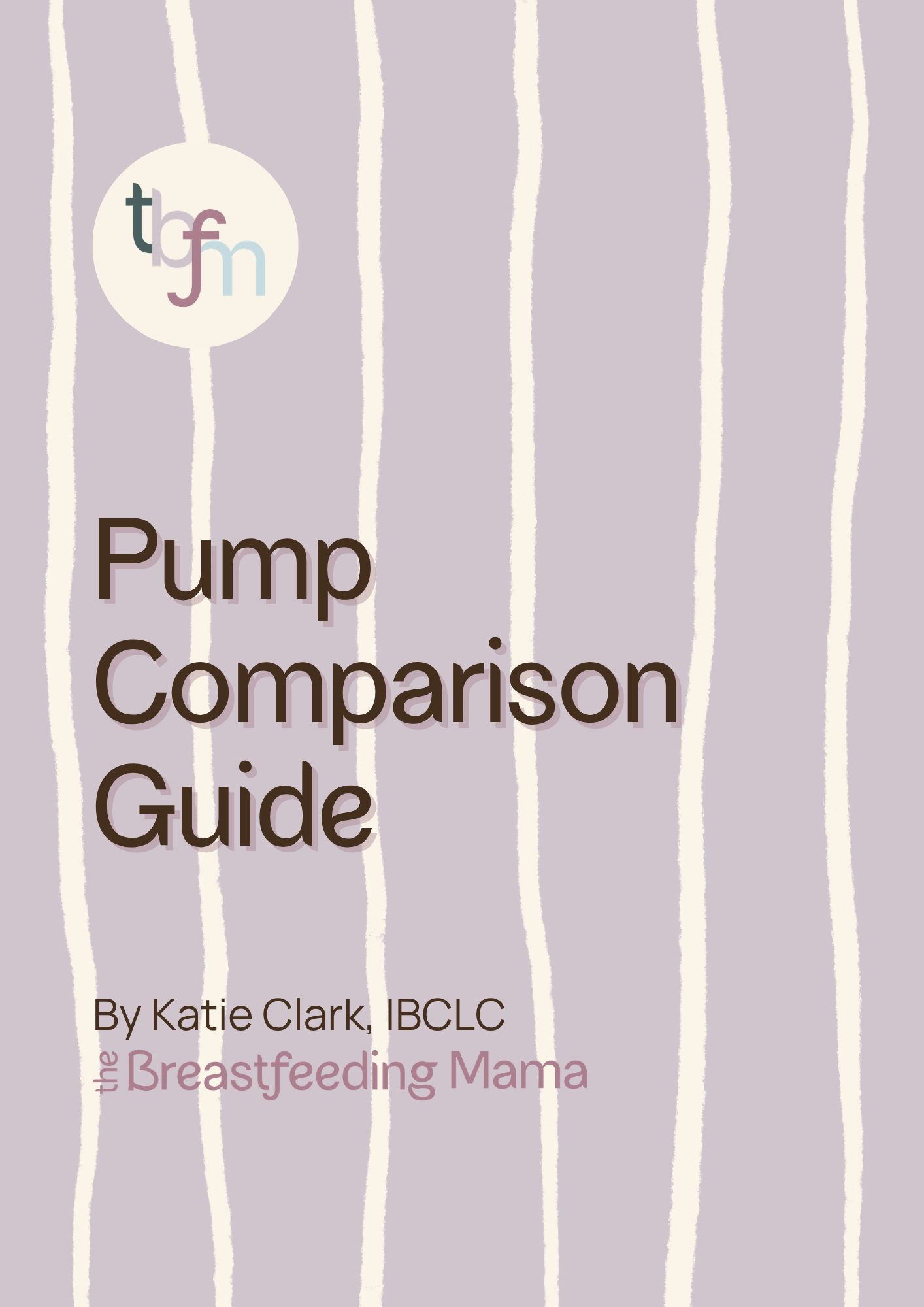 Cover of a "Free Guide: Pumping Guide" by The Breastfeeding Mama, offering a quick start guide and printable nipple rulers.