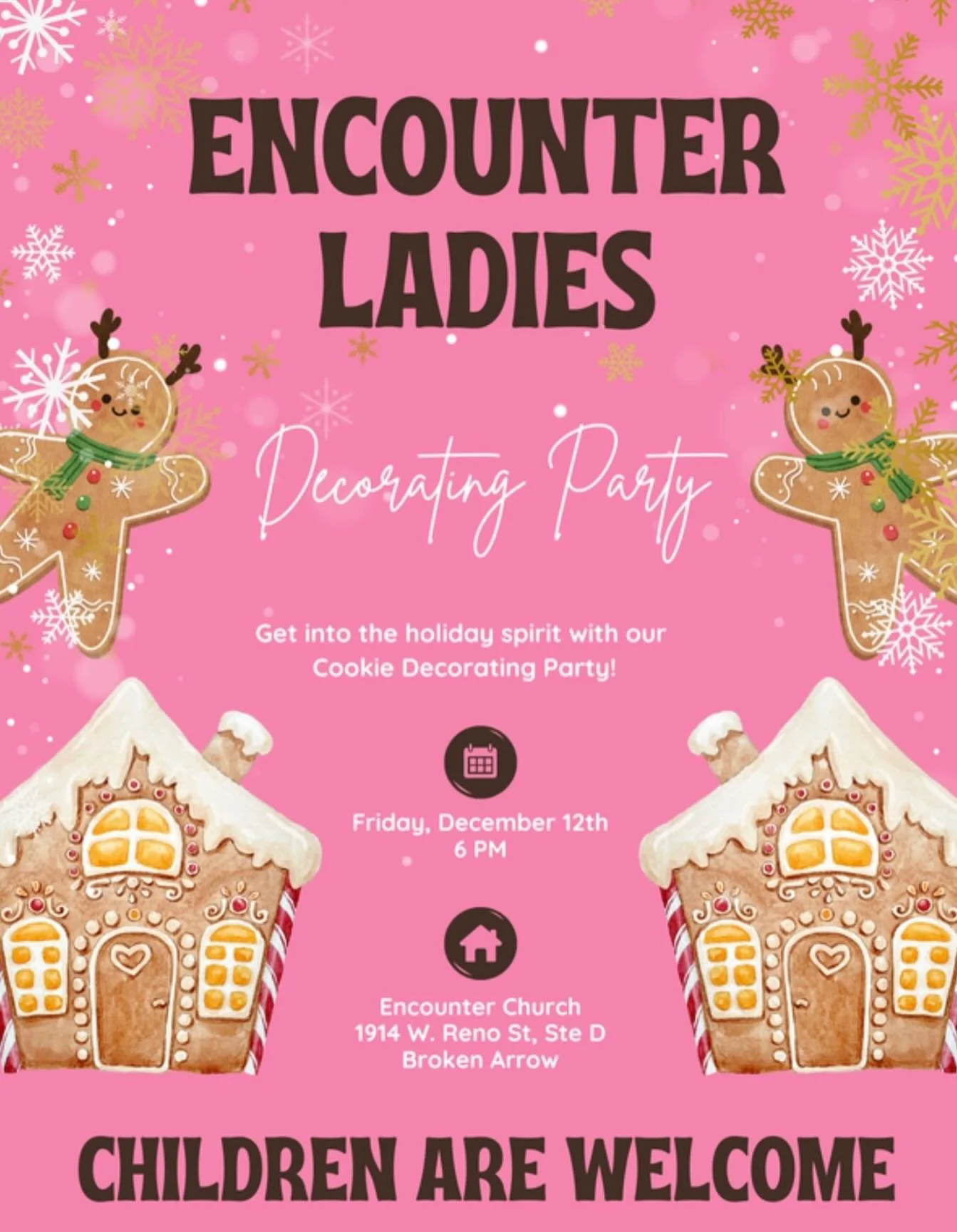 Tonight&rsquo;s the night for our Encounter Ladies Cookie Decorating Party! It&rsquo;s going to be so much fun! See you at 6! 

This event will be in lieu of our 2nd Saturday meeting so no Encounter Ladies tomorrow morning.