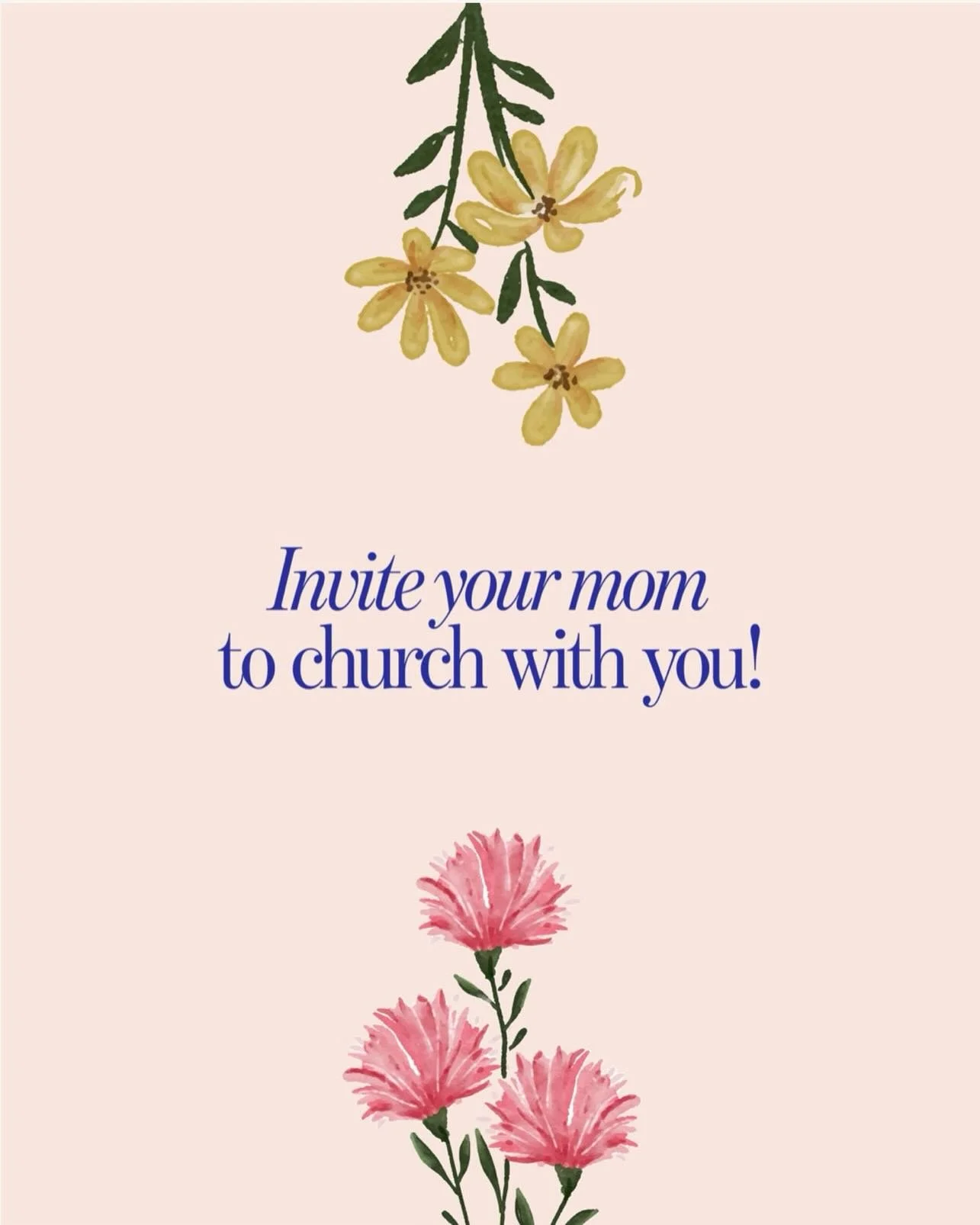 We are looking forward to seeing you and your mom tomorrow! Join us at 9am for prayer and 10am for service!