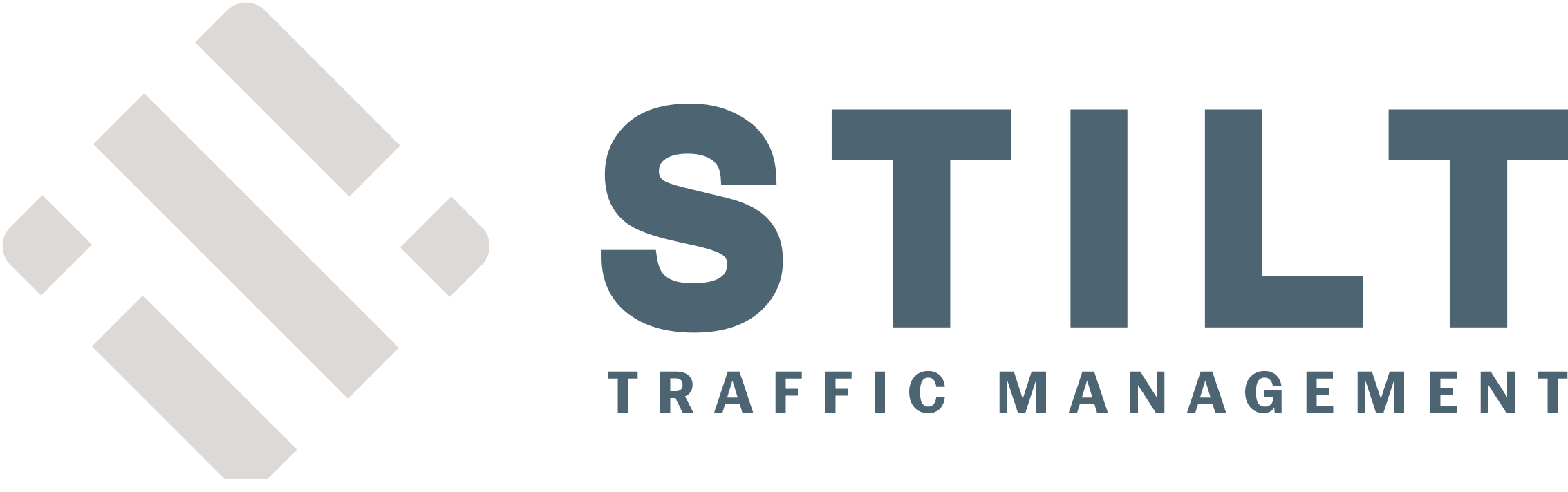 STILT Traffic Management logo with a stylized geometric design and text.
