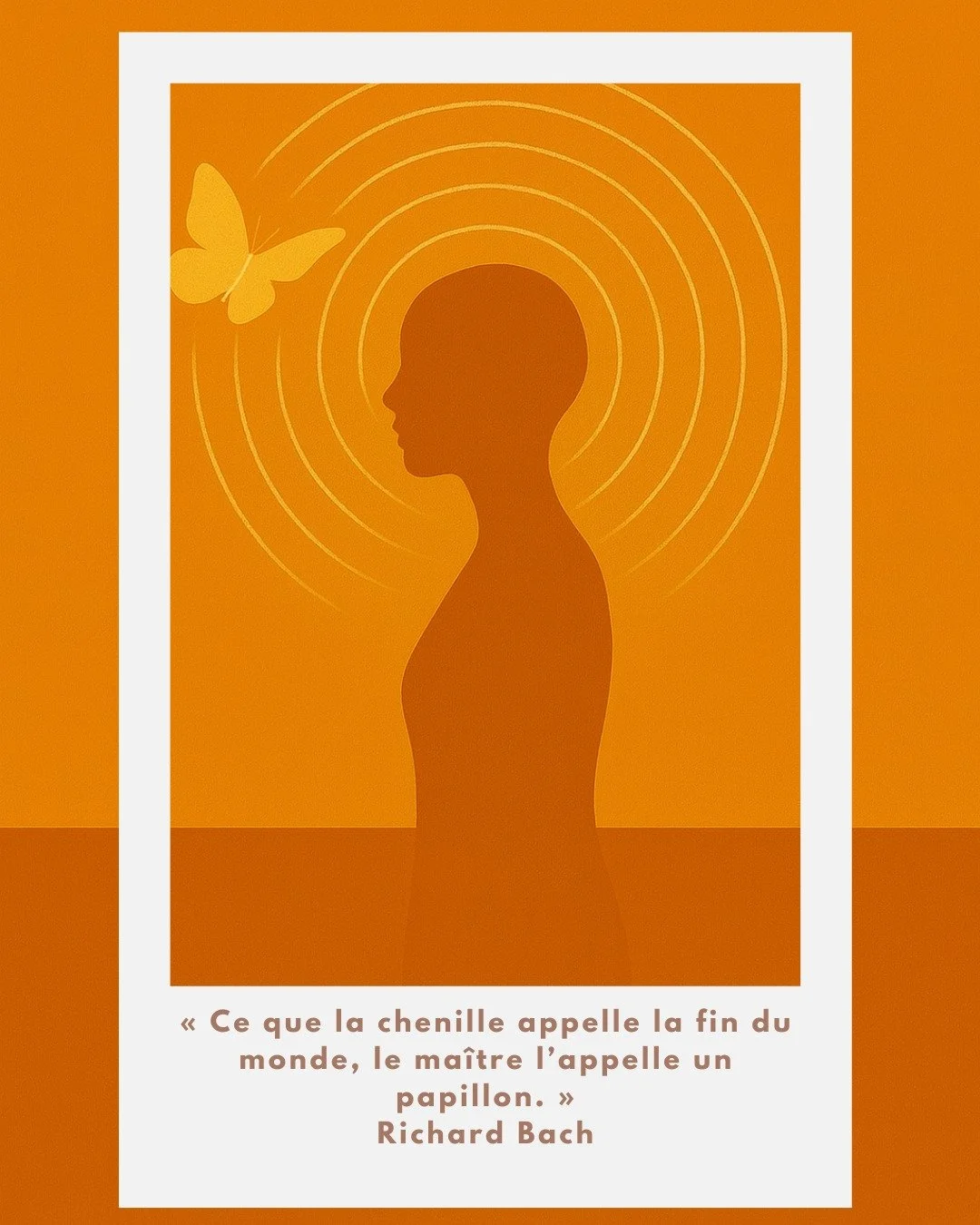 Ce que la chenille appelle la fin du monde, le ma&icirc;tre l&rsquo;appelle un papillon.
&mdash; Richard Bach

Il y a des moments o&ugrave; tout semble se d&eacute;faire. O&ugrave; l&rsquo;on ne comprend plus rien,
o&ugrave; les rep&egrave;res fonden