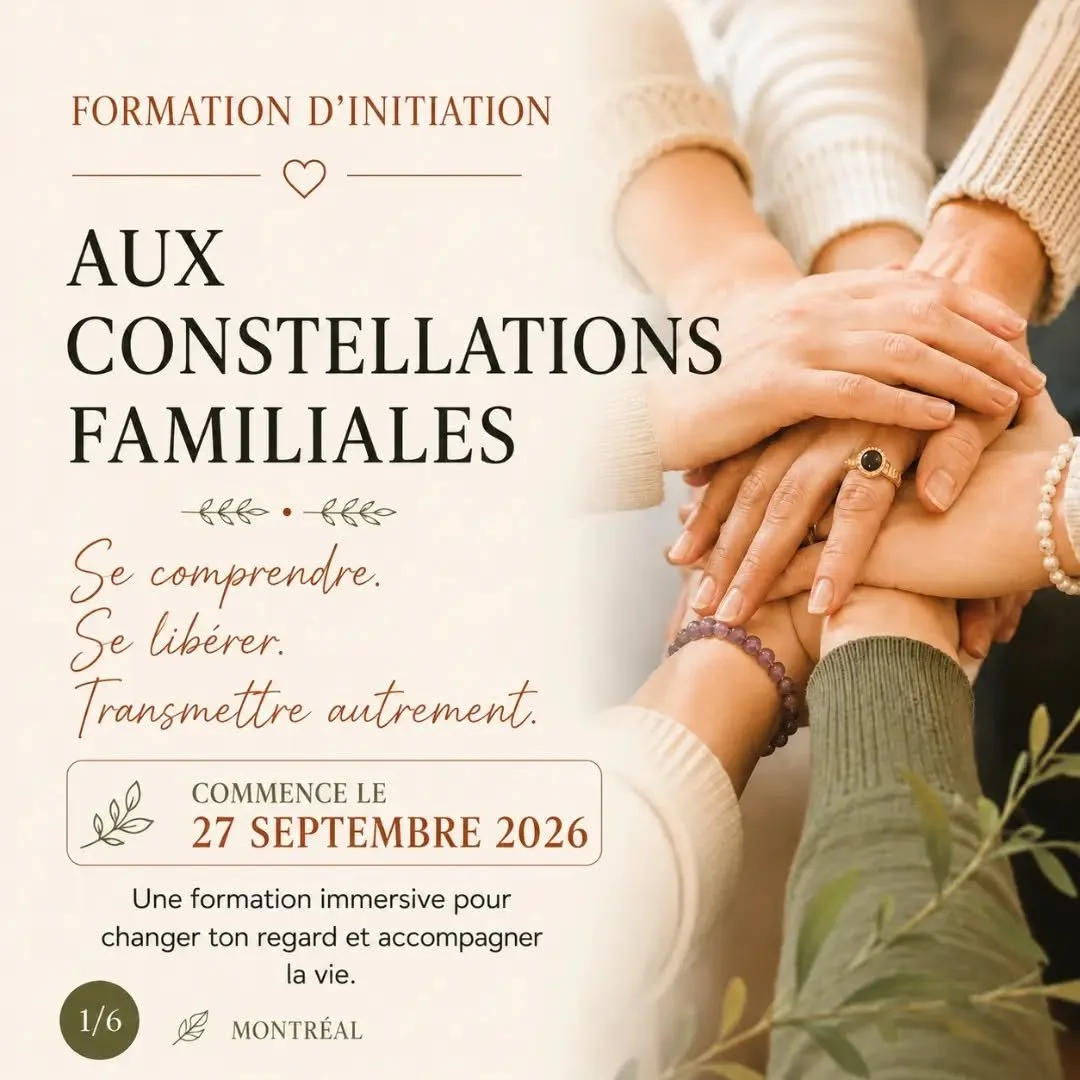 Et si cette ann&eacute;e, tu t'offrais un v&eacute;ritable voyage au c&oelig;ur des constellations familiales ?
Pendant 6 modules, tu d&eacute;couvriras les lois du vivant, les dynamiques familiales invisibles et des outils concrets pour transformer 