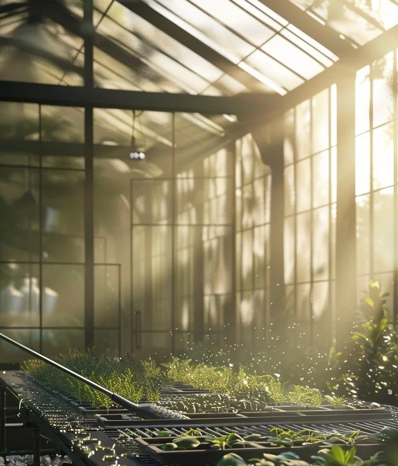 greenhouse with natural sunlight
