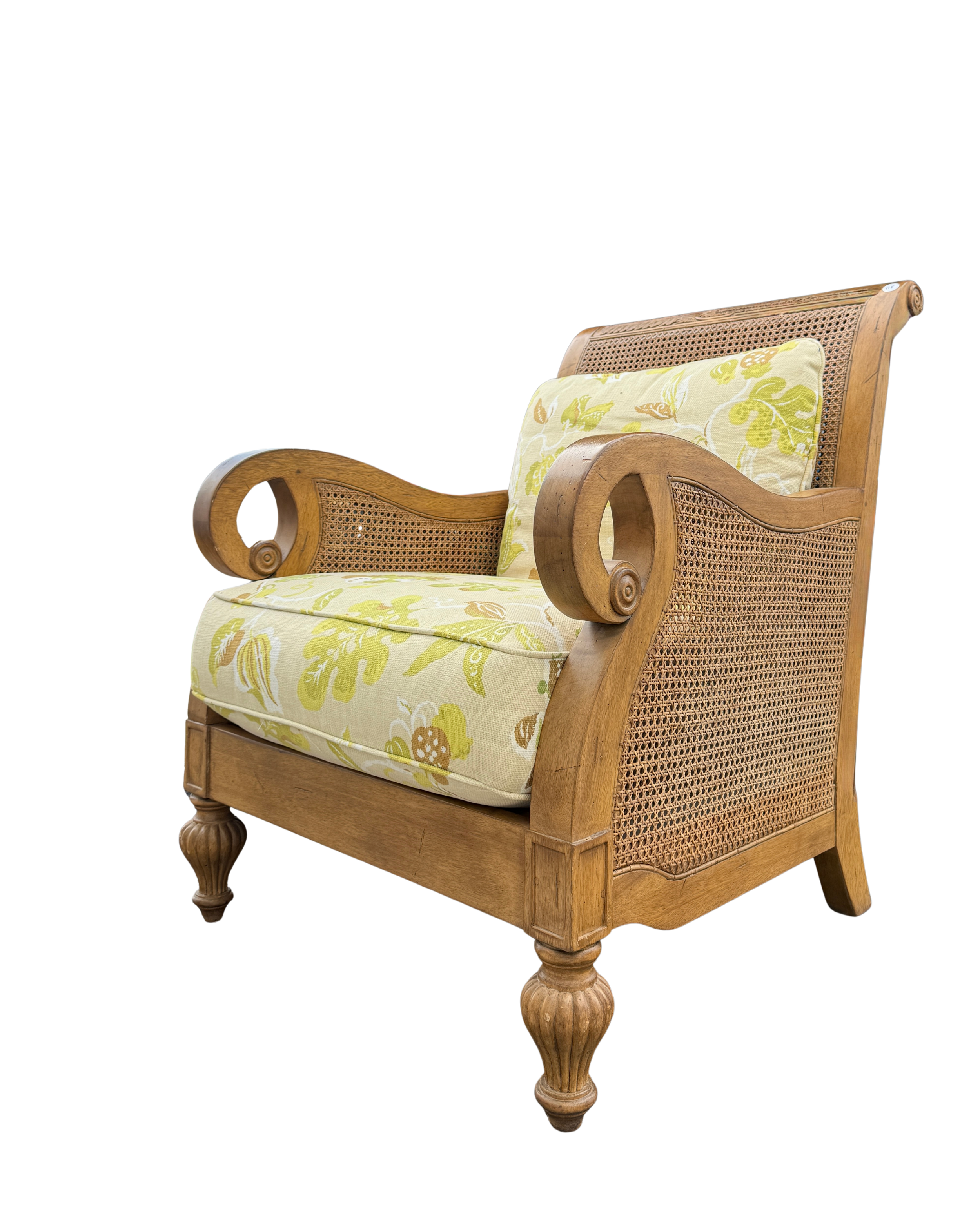 Century Furniture | Vintage Cane Arm Chair