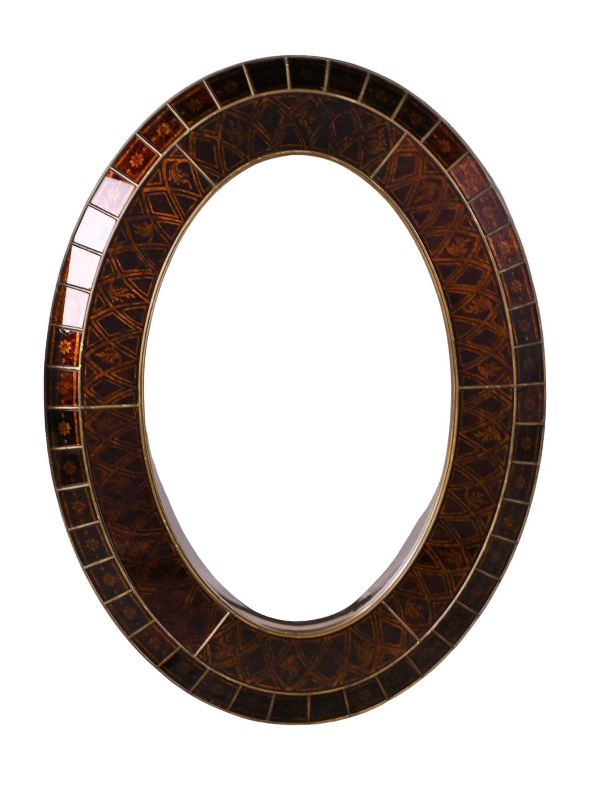 rich brown venetian glass mirror