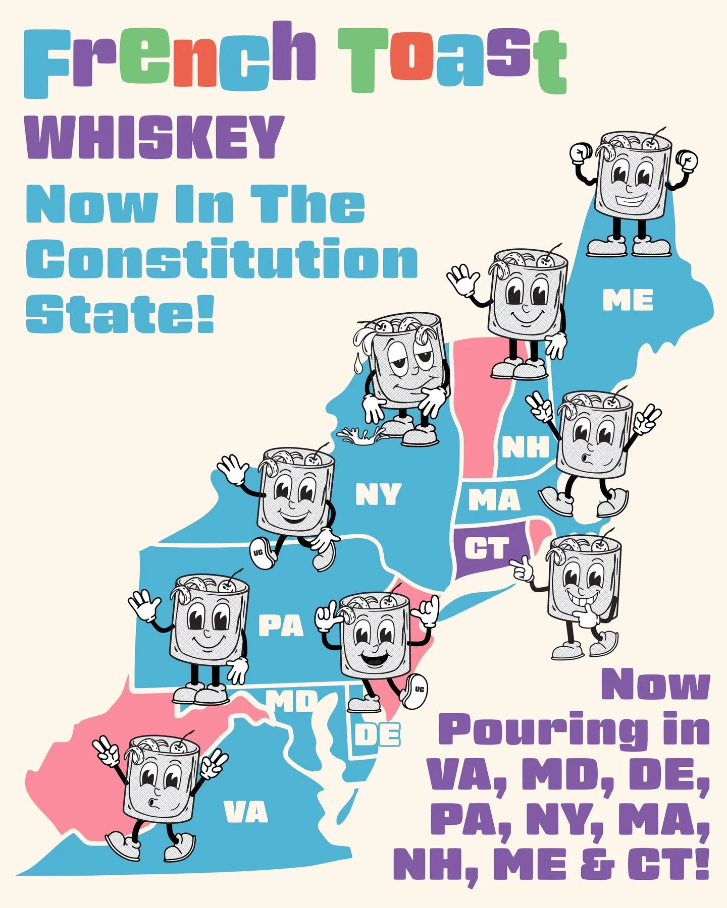 Now pouring in The Constitution State. We&rsquo;re expanding into new states at an incredible rate! Where would you like to see Uncle Chuck next? #FrenchToastWhiskey