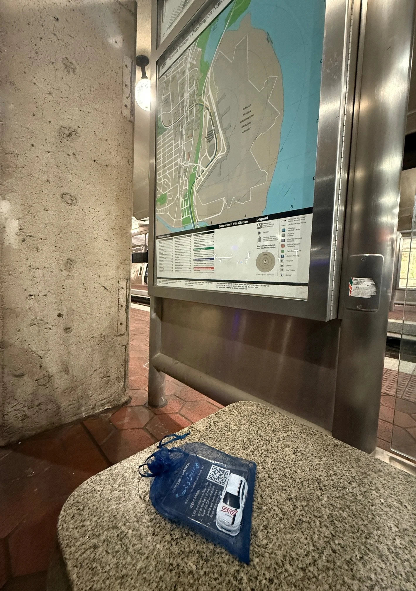 Found at Reagan National Airport, Metro stop in Virginia!