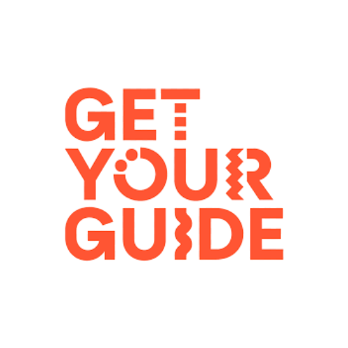 "Get Your Guide" logo in stylized orange font on a white background.