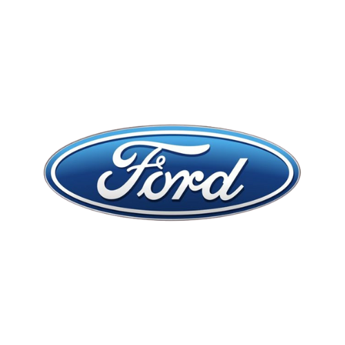 Ford logo with blue background and white script text