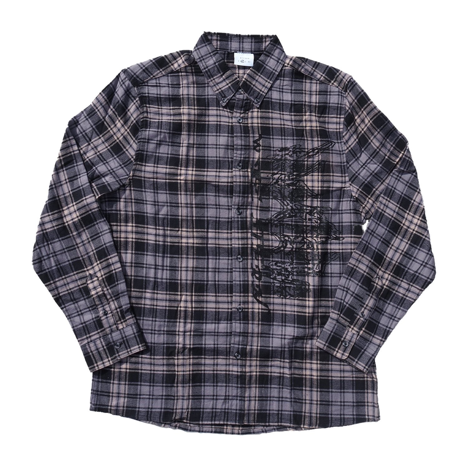 Design, hand screen printed flannel shirt for Western Cathedral, 2024