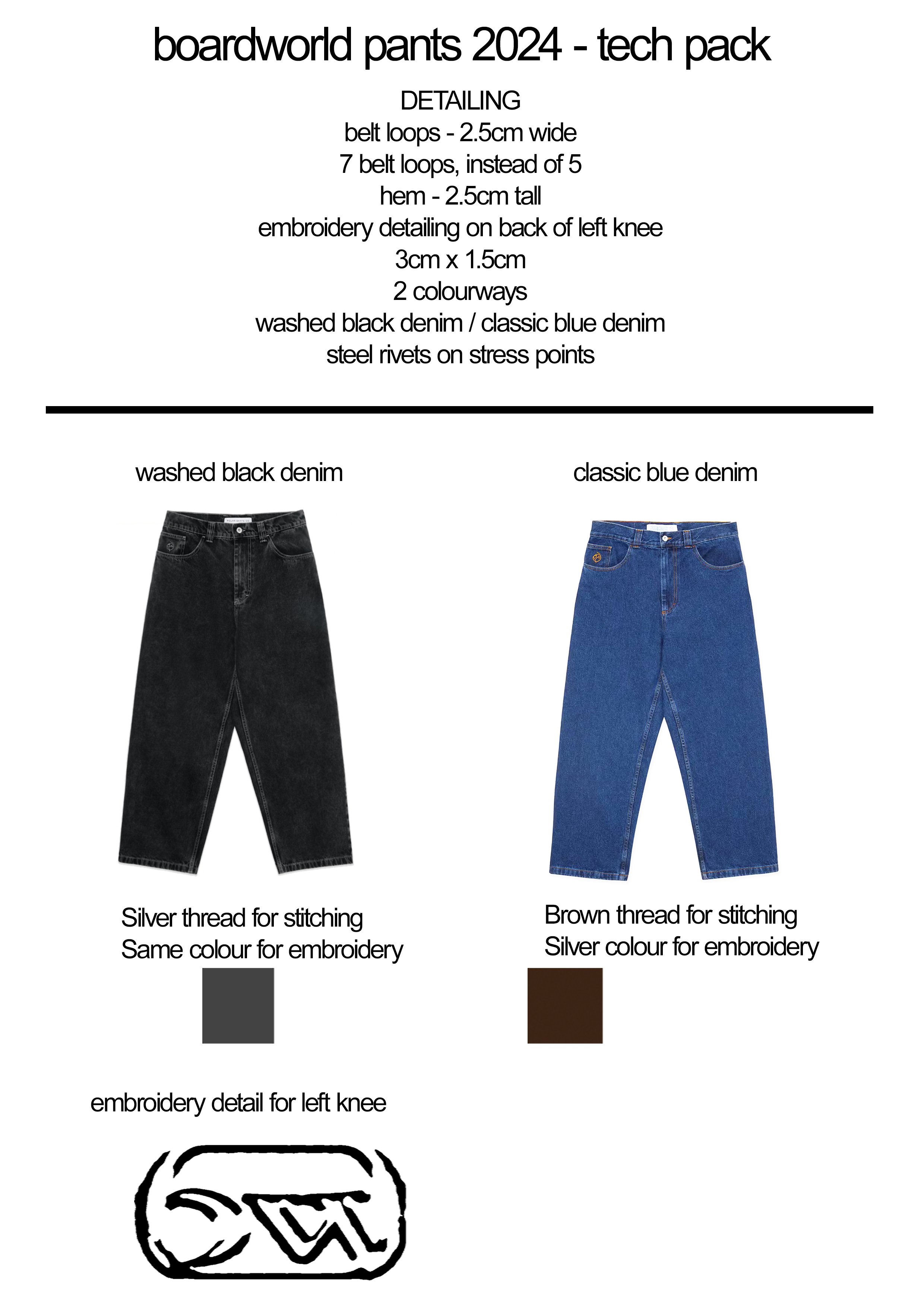 Product Design for Boardworld pants, 2025