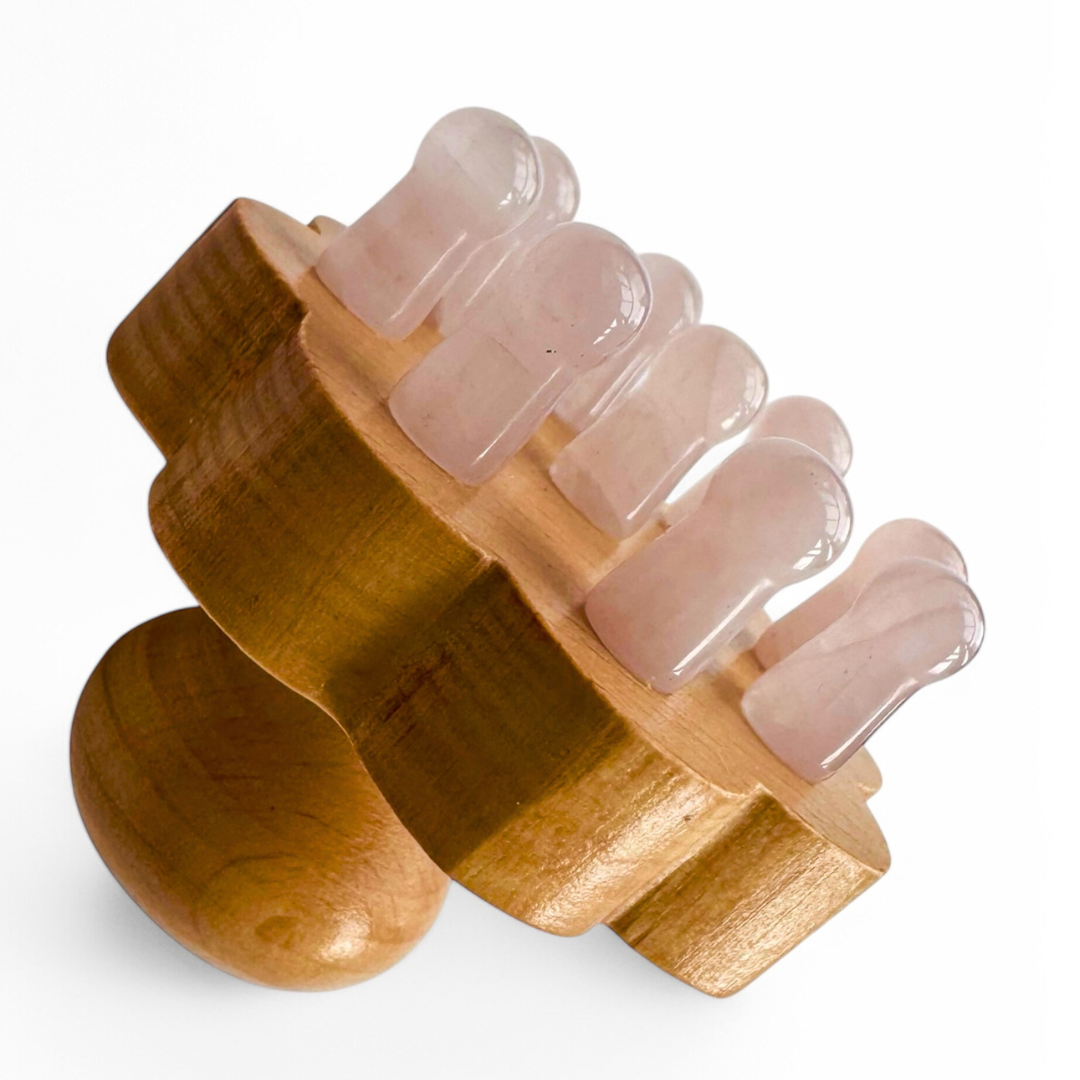 Fleur Rose Quartz Comb