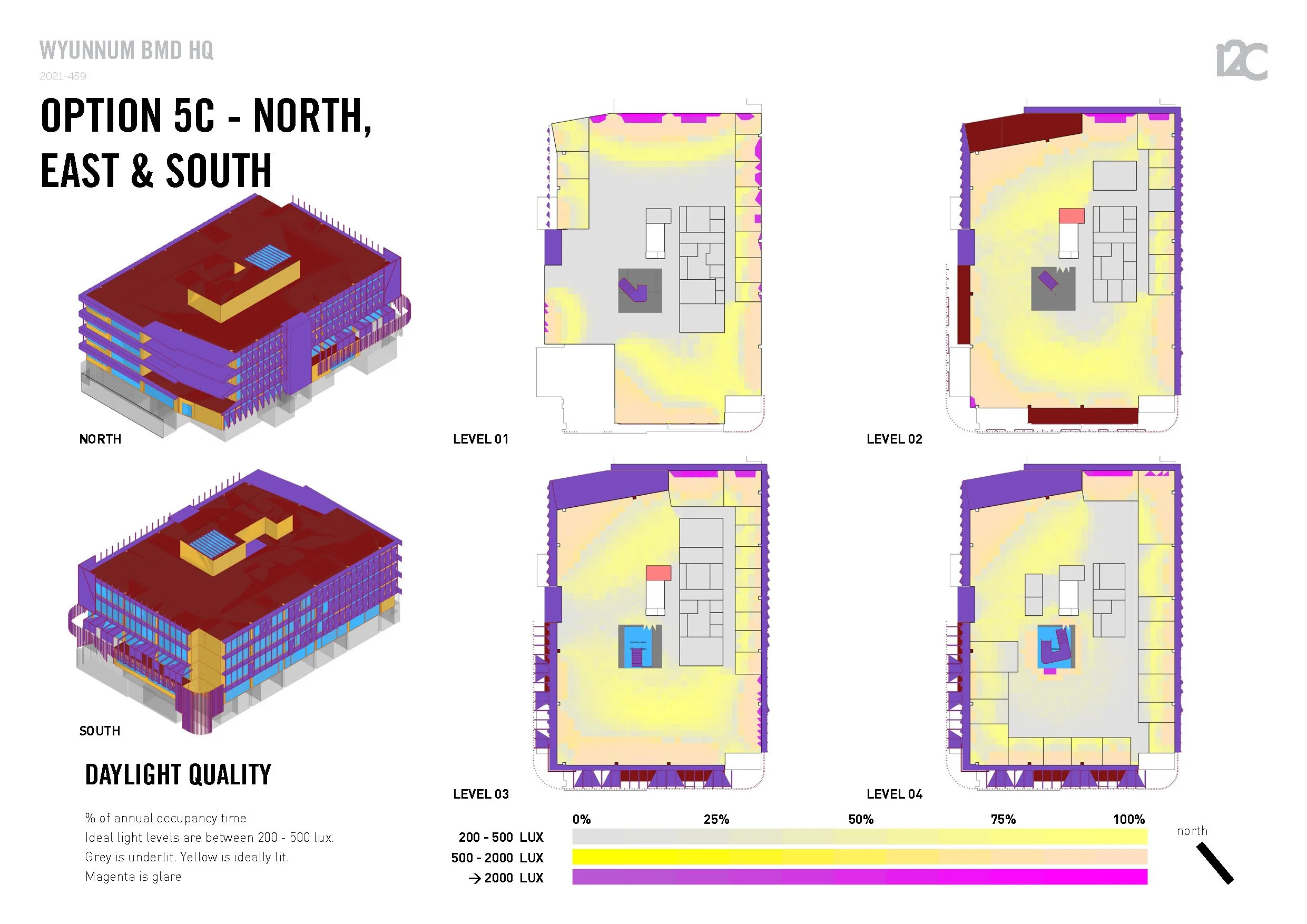 Value engineering facade panels while maintaining interior daylight quality using Honeybee.