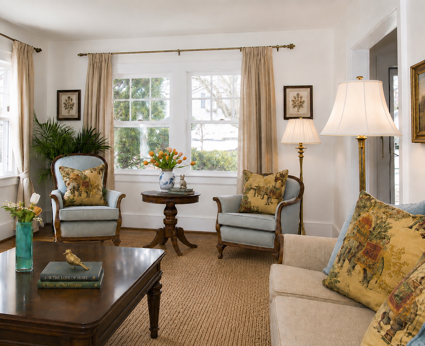 Dutch Colonial Living and Dining Room
