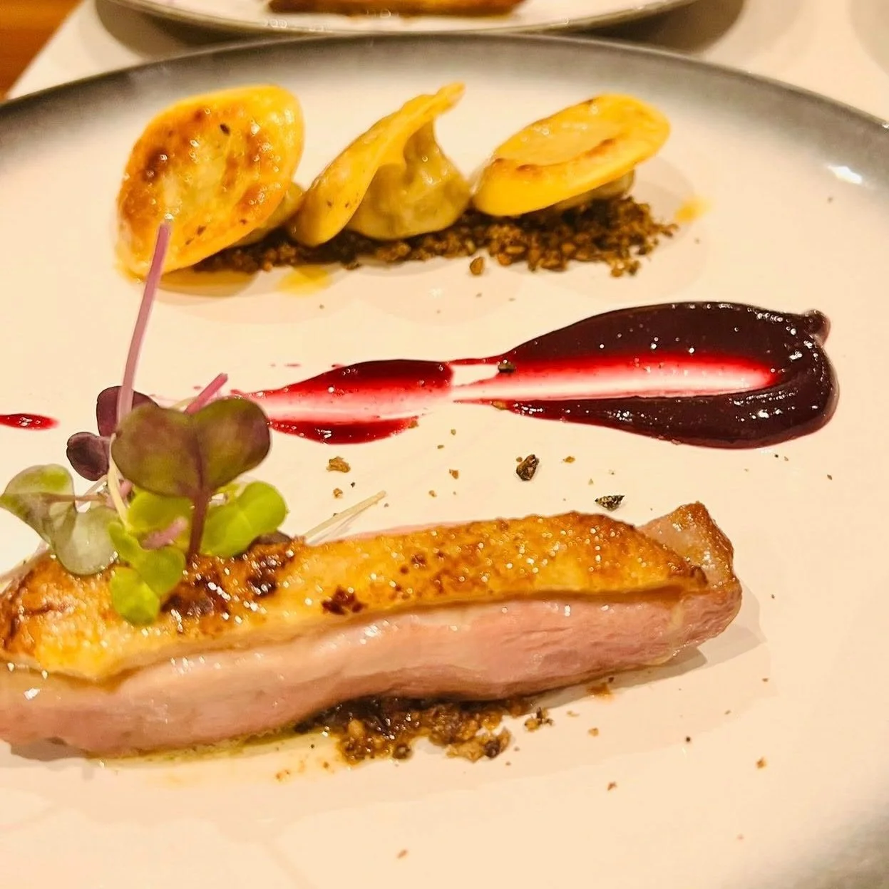 Fine dining Duo of Duck