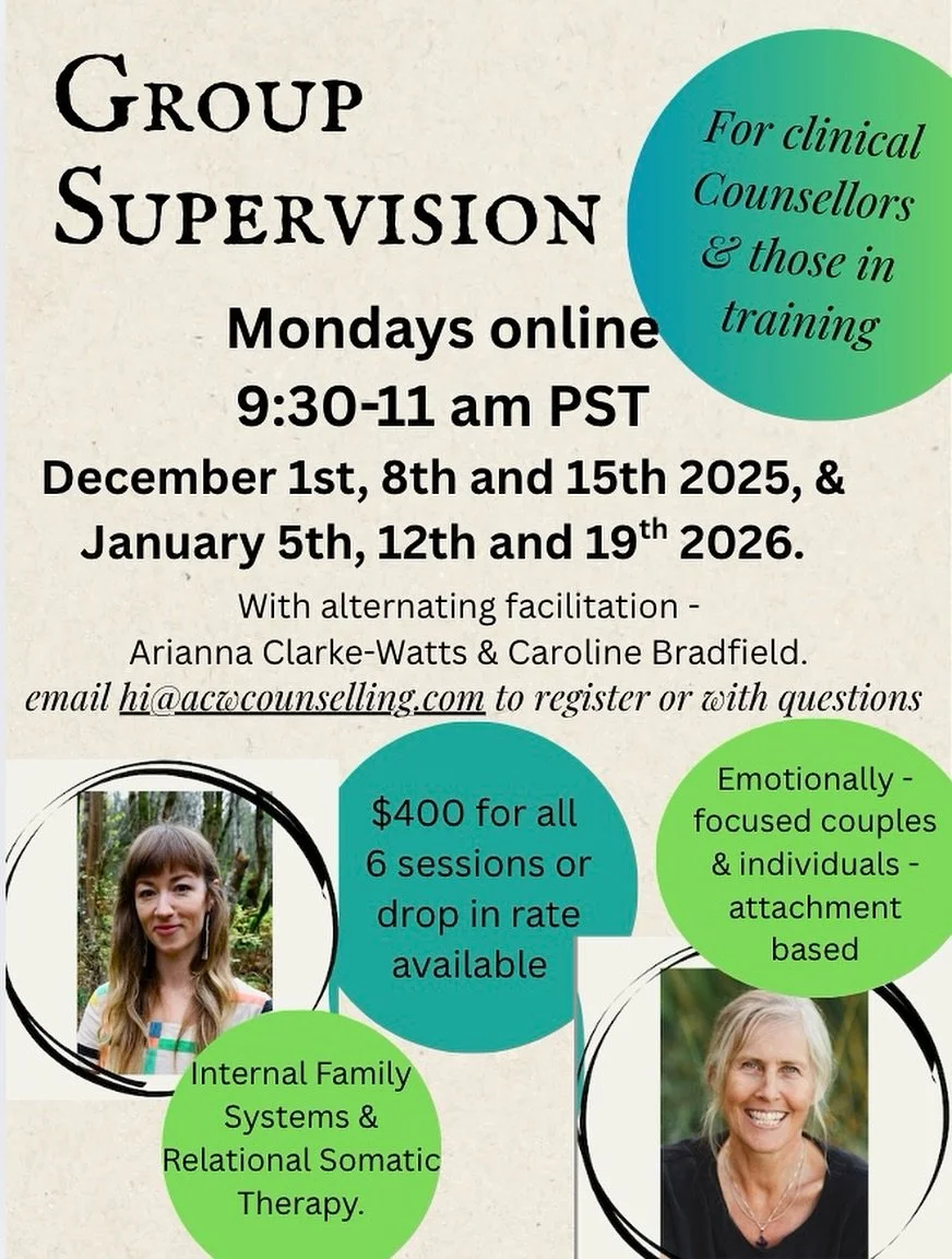 Coming back for another round of clinical supervision! Caroline and I will be rolling into winter with this offering for counsellors and counsellors in training. I&rsquo;ve had such a sweet time connecting with the folks who have joined and have real