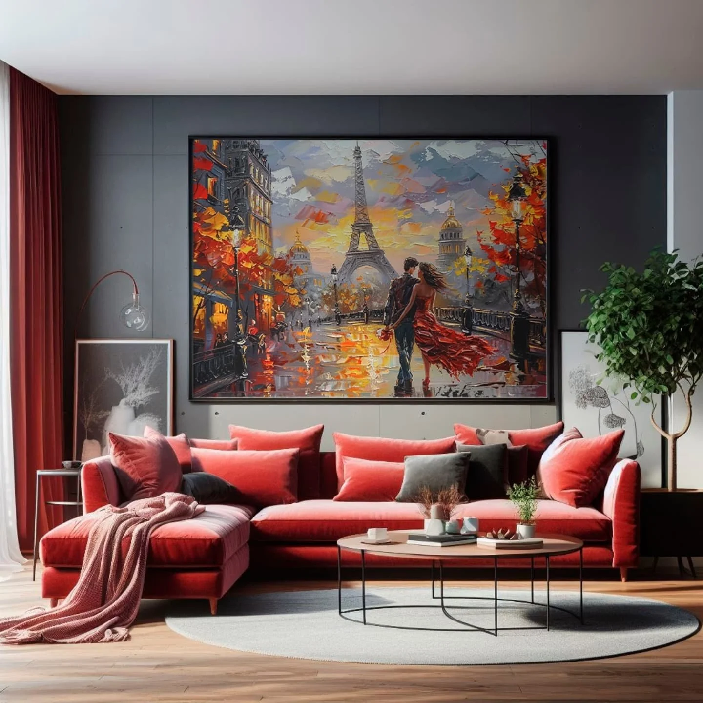 ✨ Step into a Parisian dream&hellip; ✨
Feel the magic of Crimson Promise Waltz&mdash;a stolen moment, a waltz under glowing Parisian skies. 🌹💫 Let your walls tell a story of love, elegance, and timeless romance.

🎨 Available now as a high-resoluti