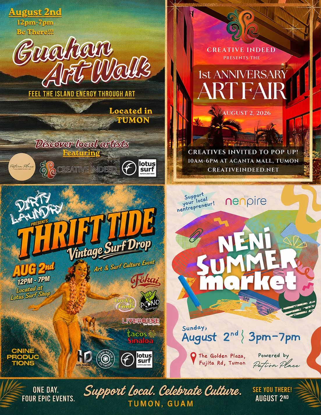 Guahan Art Walk / Neni Summer Market / Thrift Tide Vintage Surf Drop