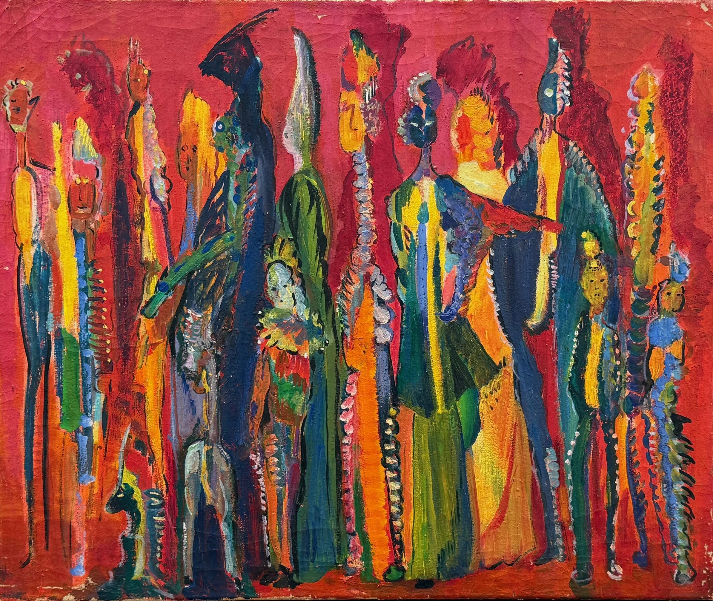 Ohne Titel, Ohne Jahr, um 1955, Öl auf Leinwand - H 50 cm x B 60 cm