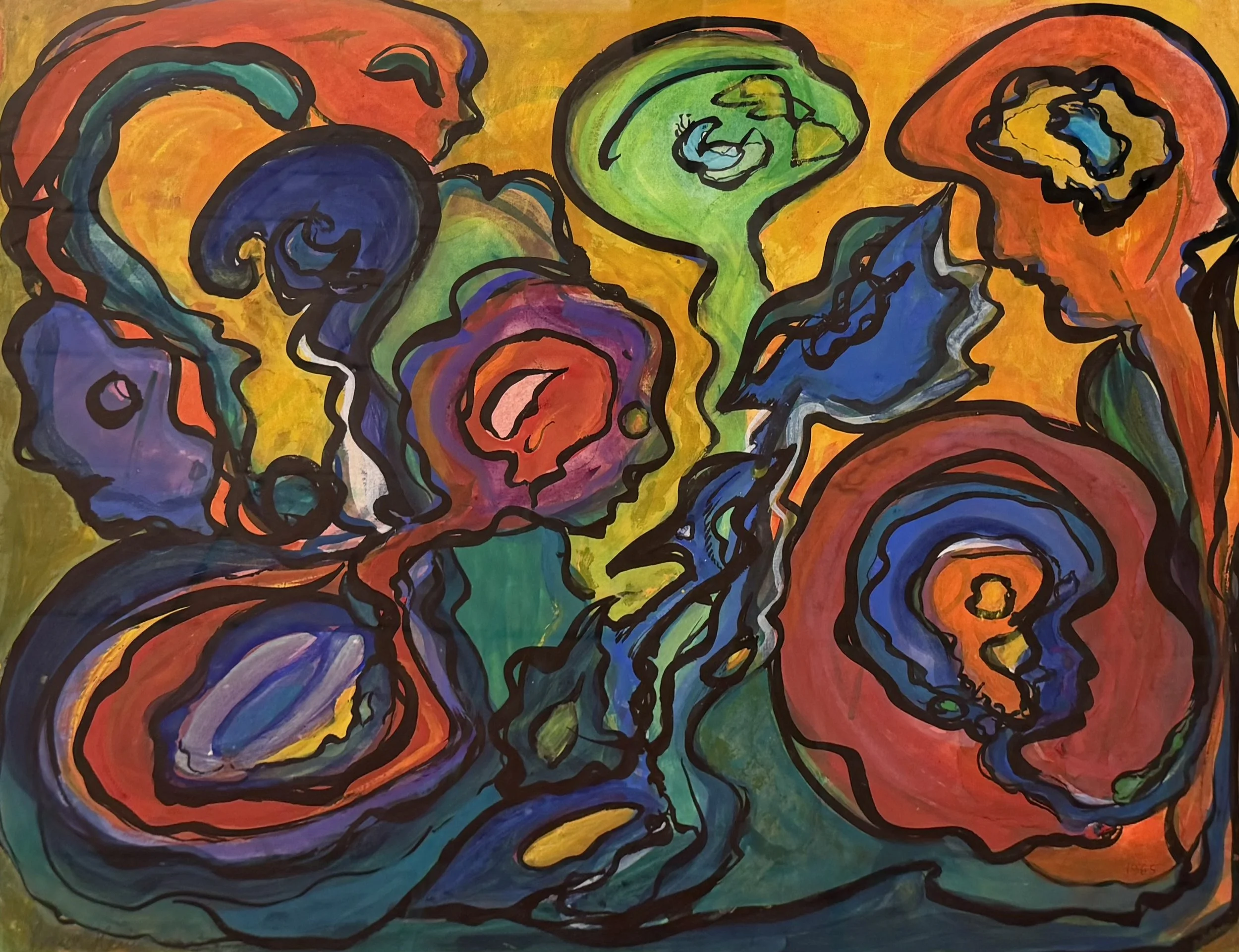 Ohne Titel, 1965, Wasserfarben und Tusche auf Papier - H 49 cm x B 64 cm