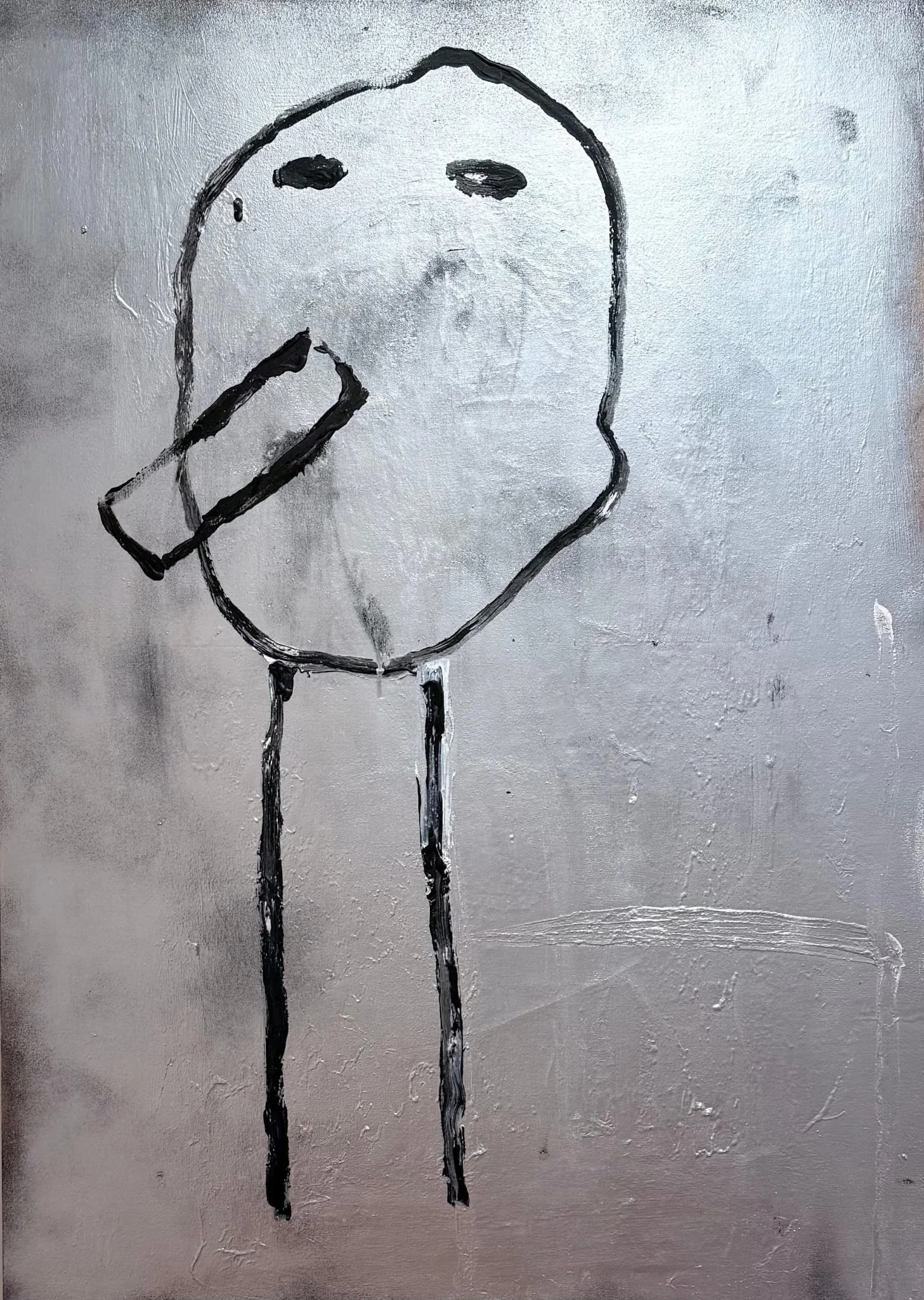 Ohne Titel,  H 140 cm x B 100 cm, Mixed Media auf Leinwand, 2026