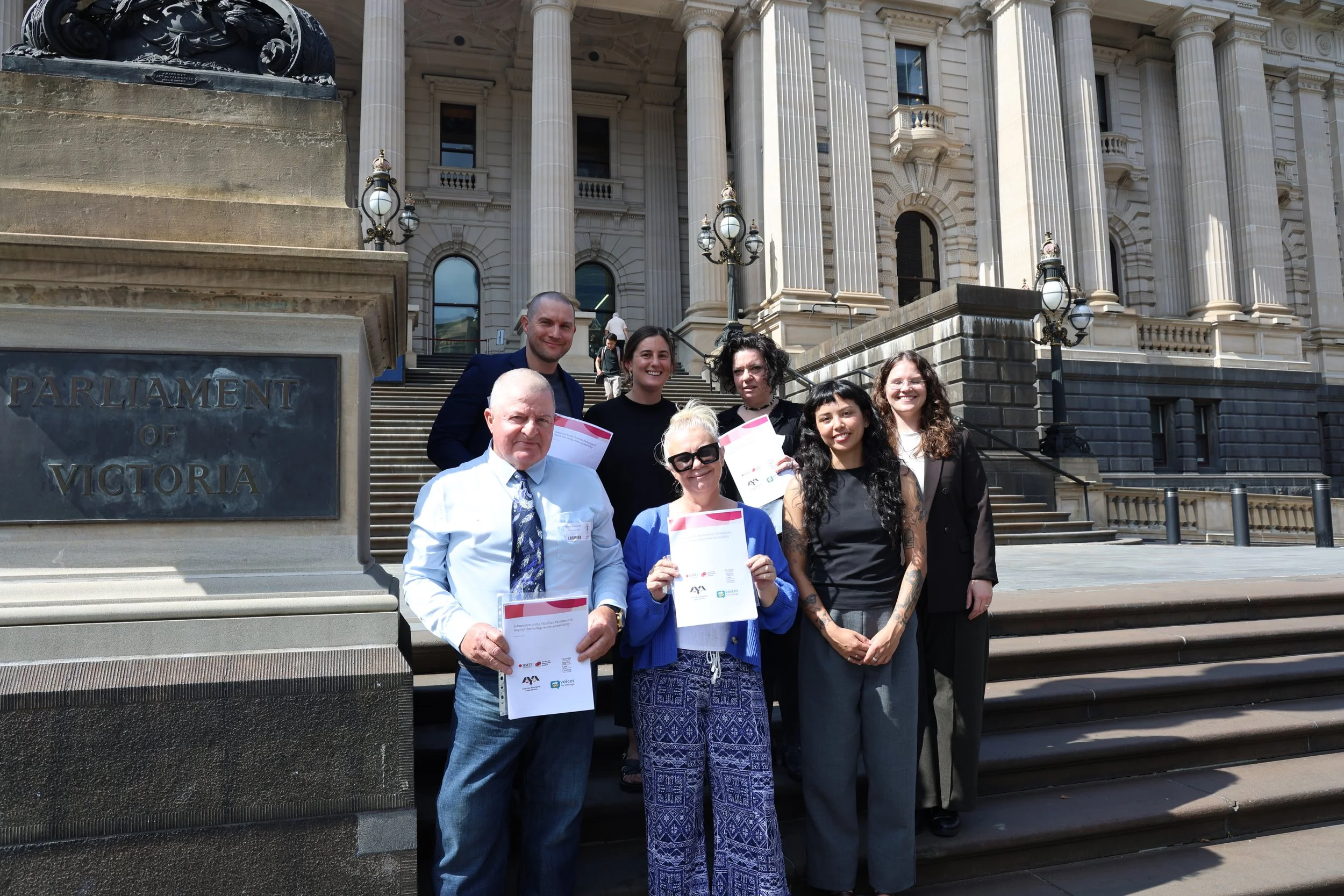 Fran appears at a public hearing with Electoral Matters Committee