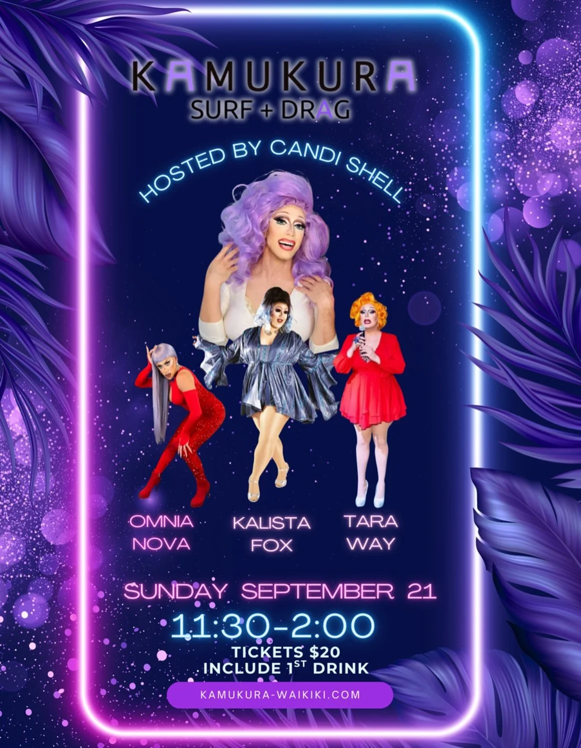 Join us Sunday September 21st for our summer finally  #surfanddrag brunch tickets are $20 and include your first cocktail, check out our open table for presale tickets and reservations.