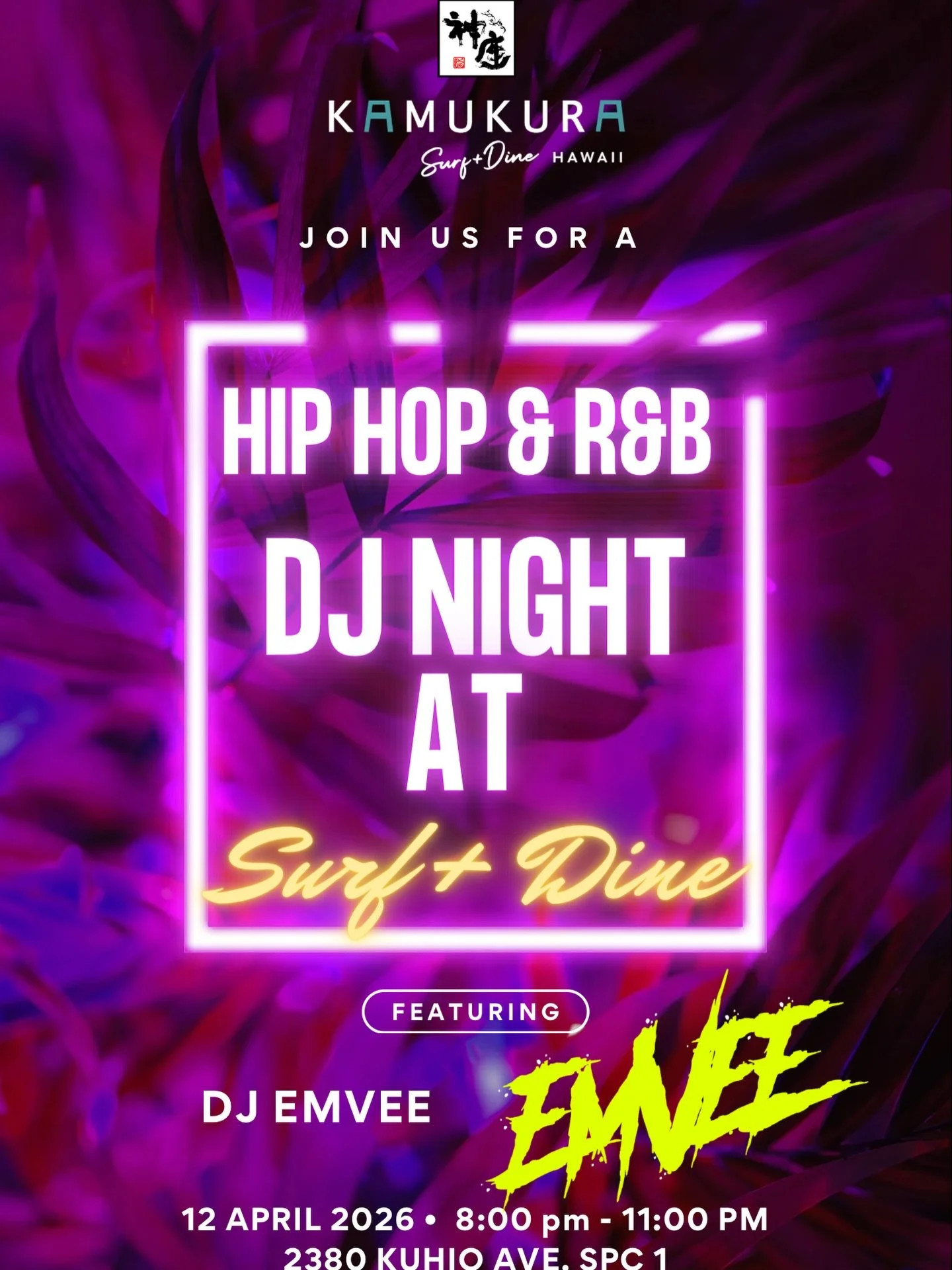 Come and join us on Sunday night🤩 #djnight #kamukurasurfndine #waikiki