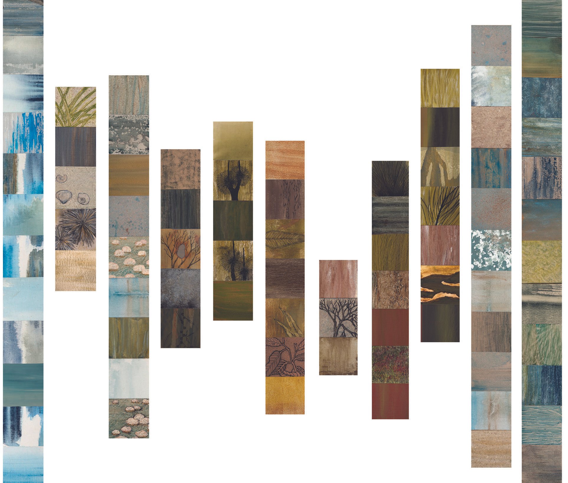 Transect - detail - mixed media