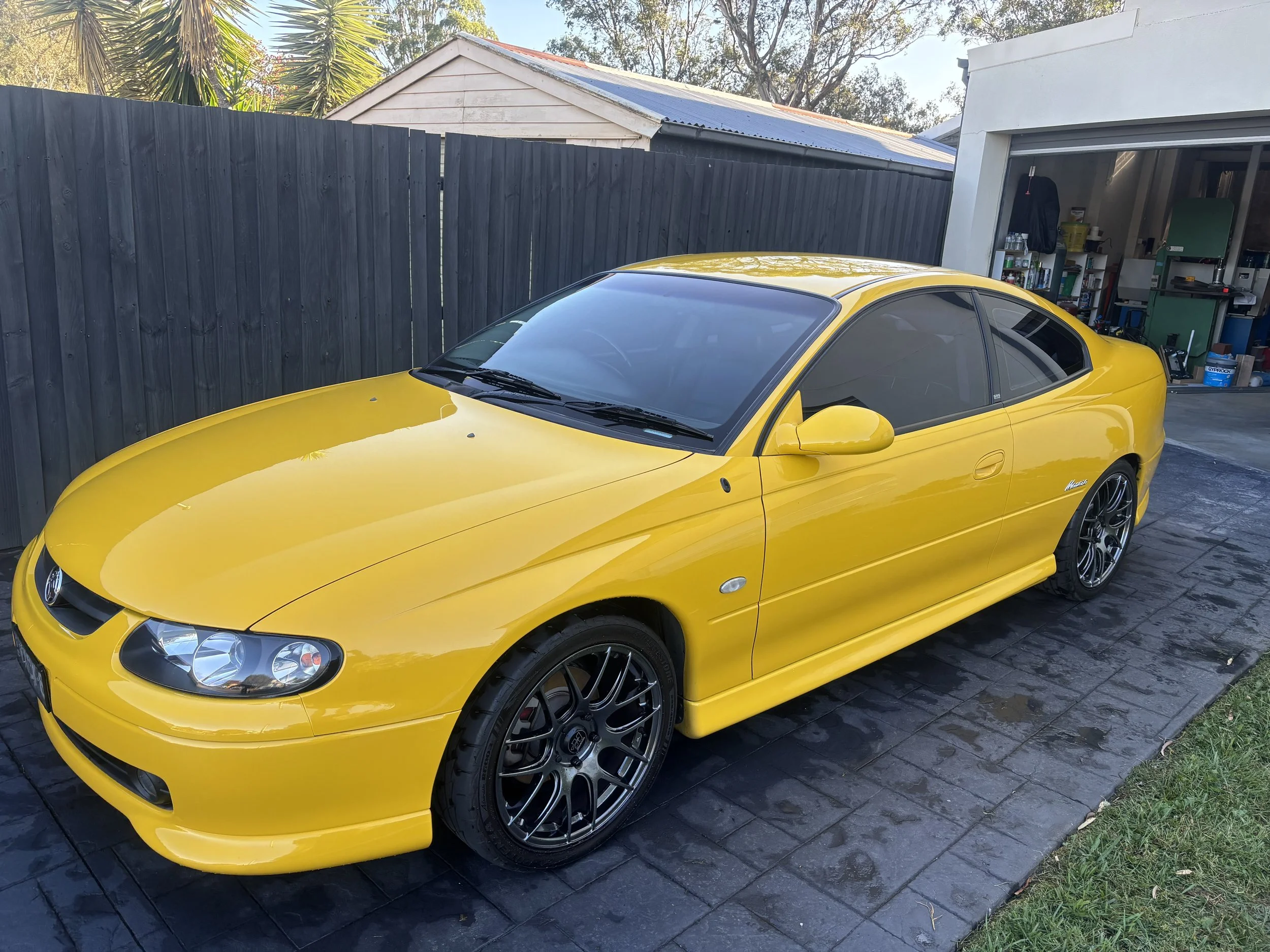 Kyle's VX Monaro which is all original, LS1 and auto. The OCD-level obsession with keeping it spotless has kept him pulling out his hair out and heaven help anyone who asks to drive it. His kids have an unanswered fight over whose got the first drive