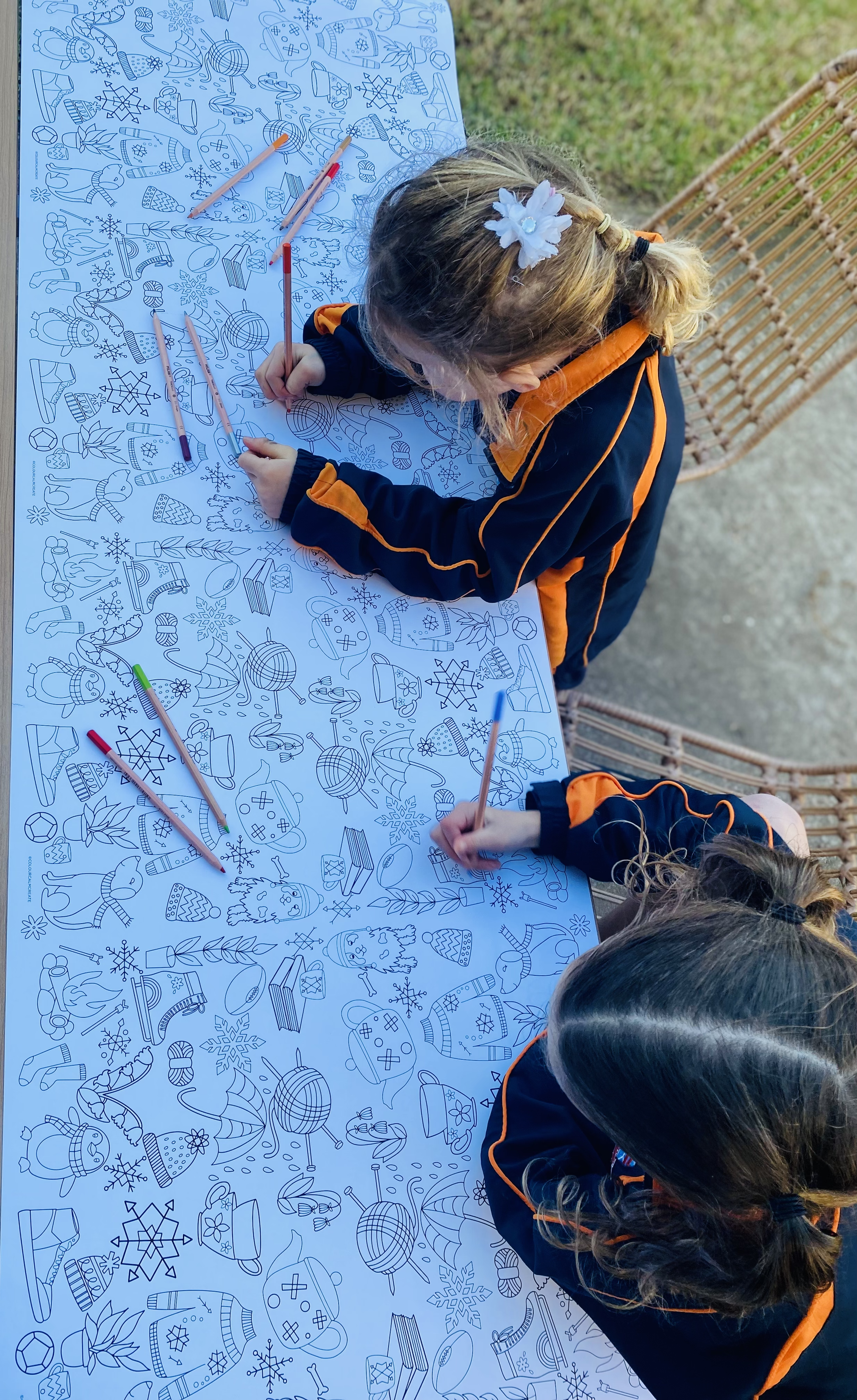 Colouring-in fun for all. Roll out metres of these fun images and get colouring in