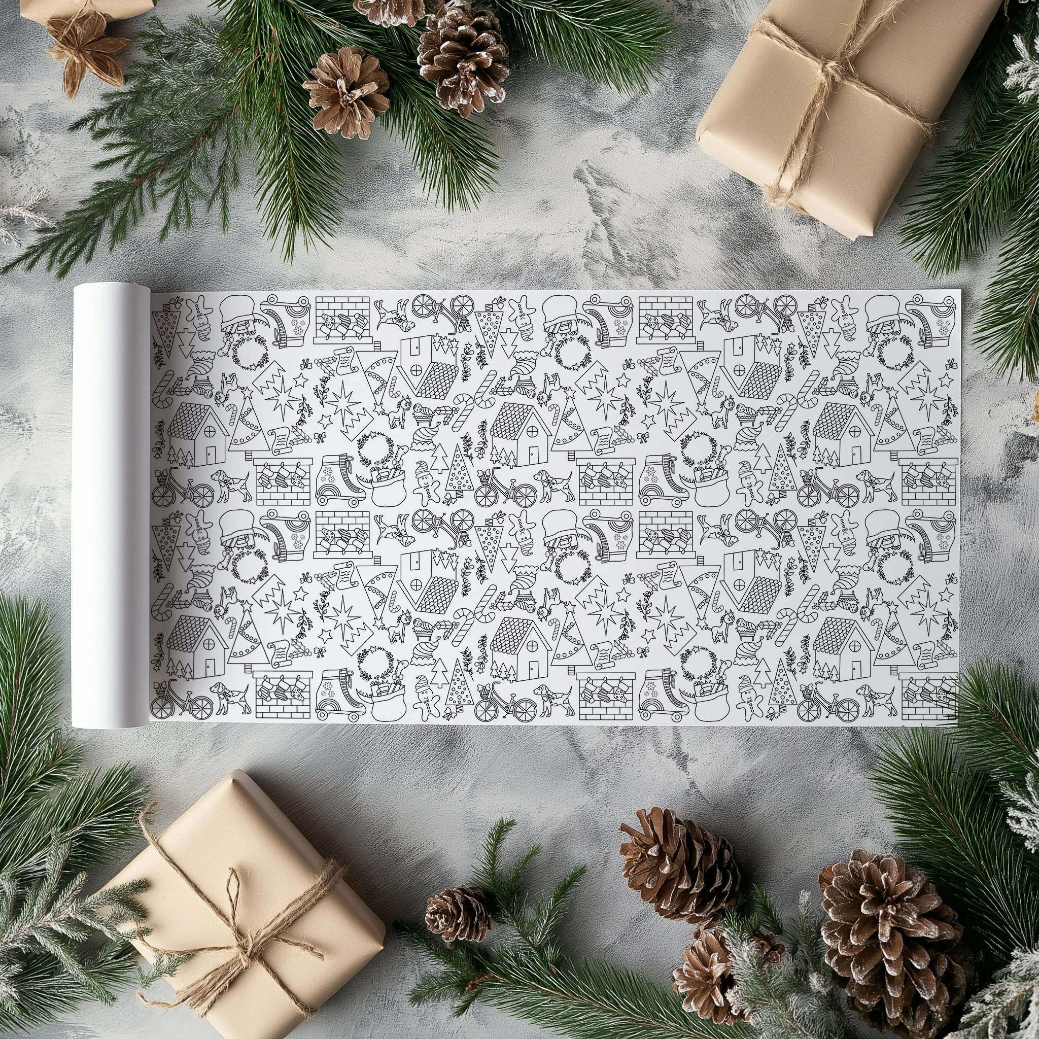 Colouring-in fun for all. Christmas