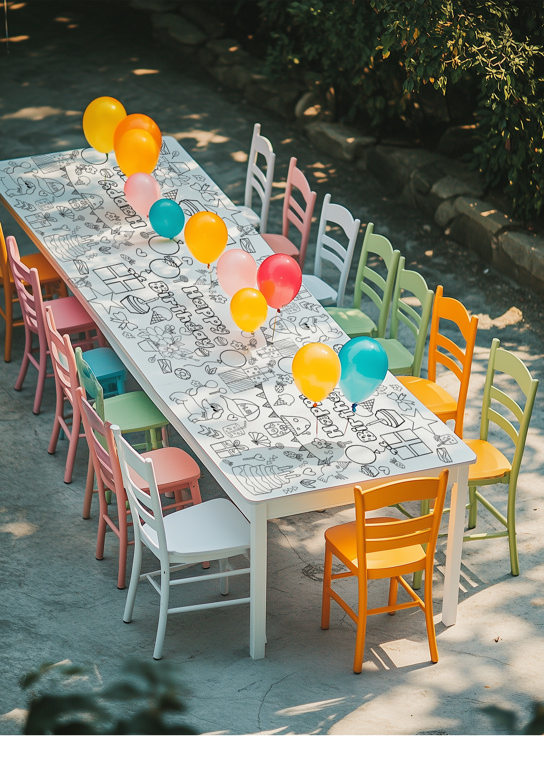 Happy birthday colouring in roll