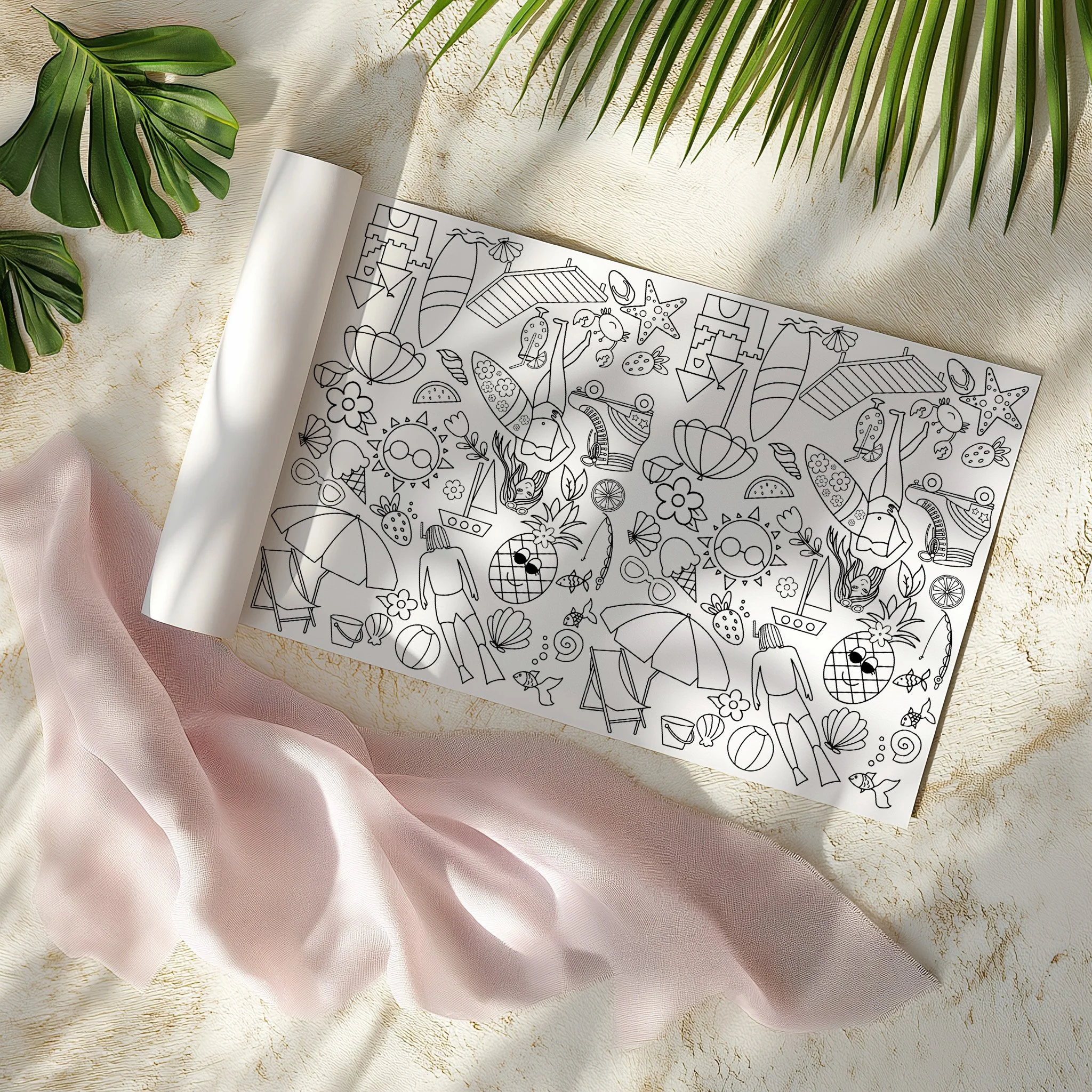 Holiday colouring in bundle on meters of colouring in paper