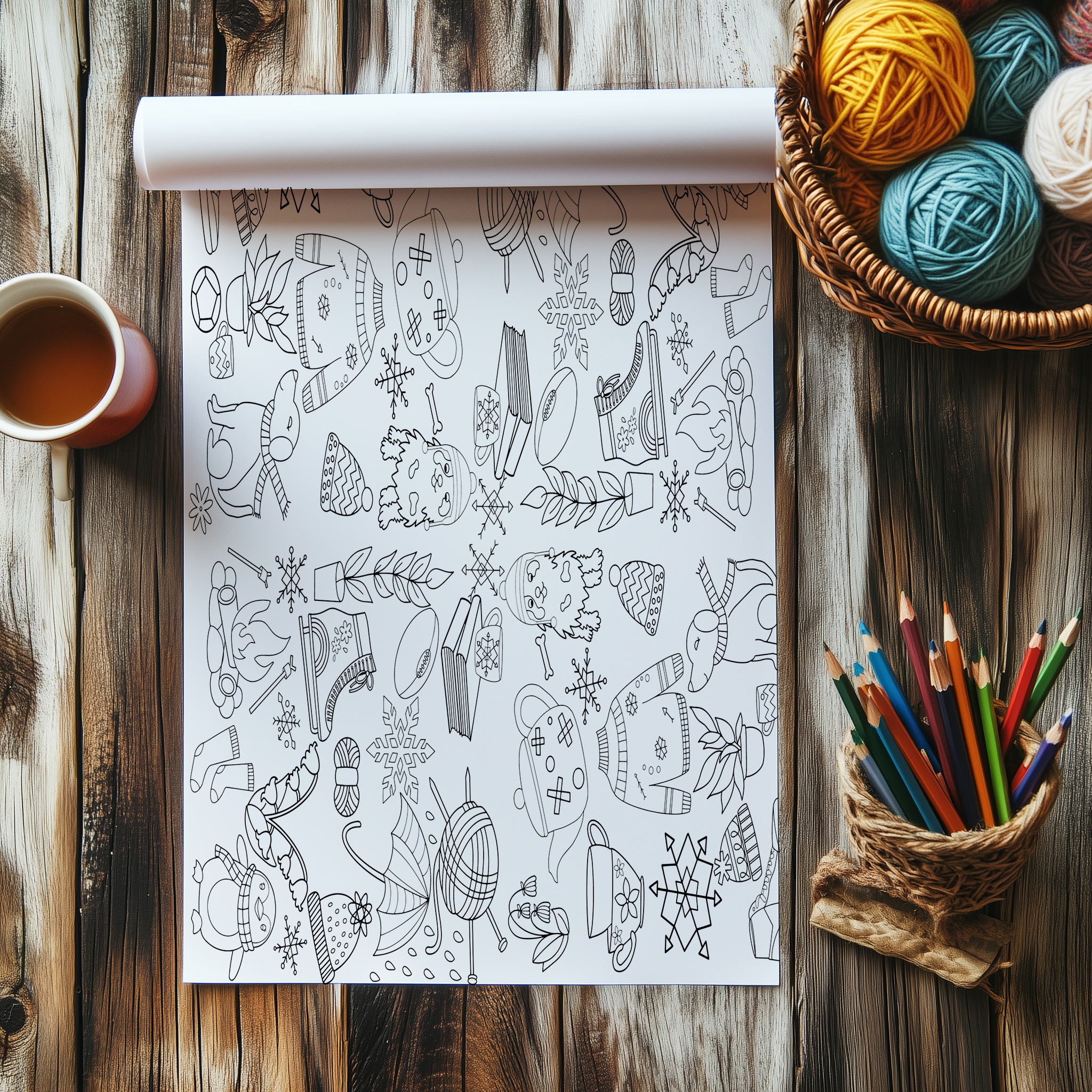 Colouring-in fun for all. Roll out metres of these fun images and get colouring in