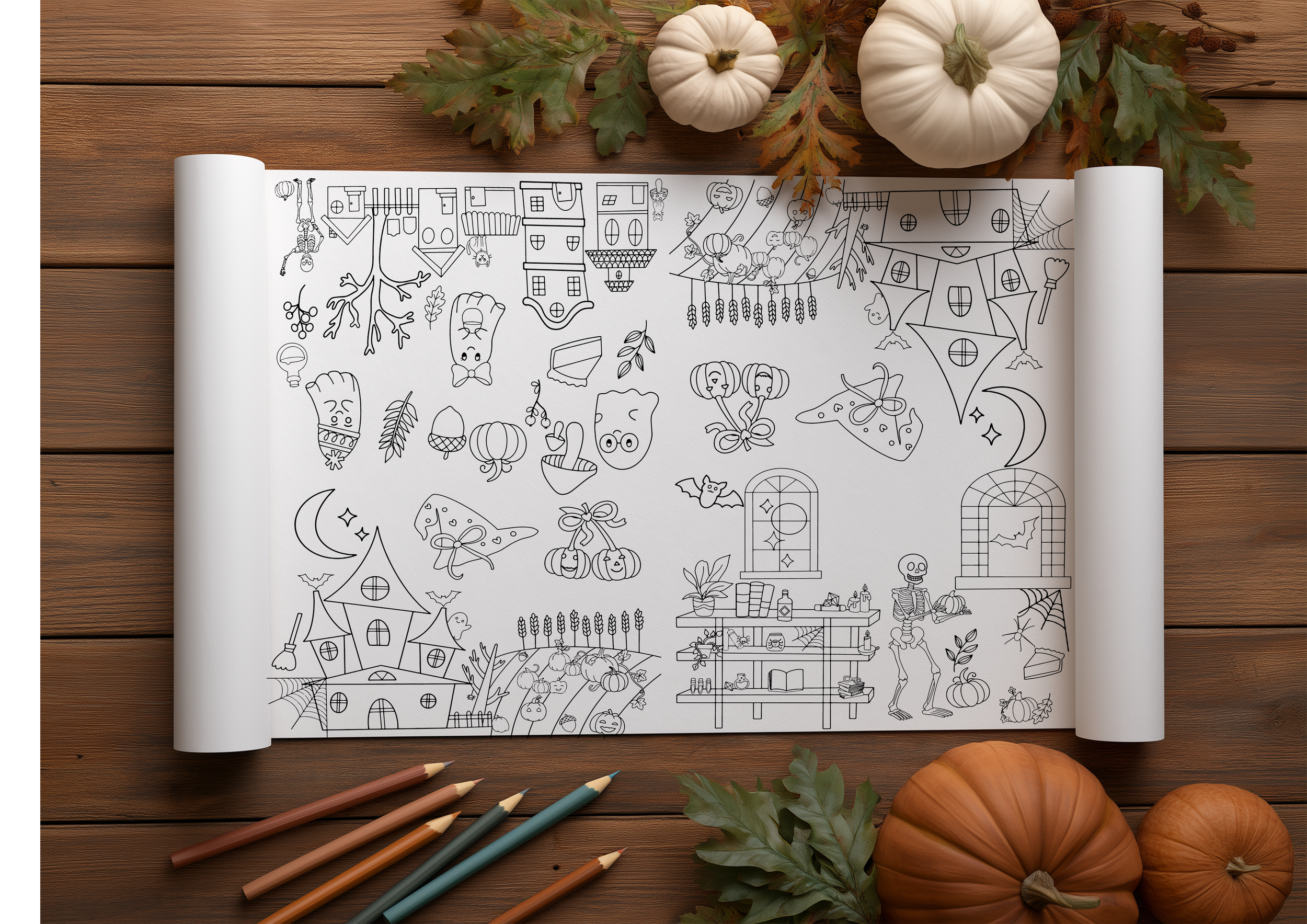 Halloween colouring in roll. Colouring fun for all.