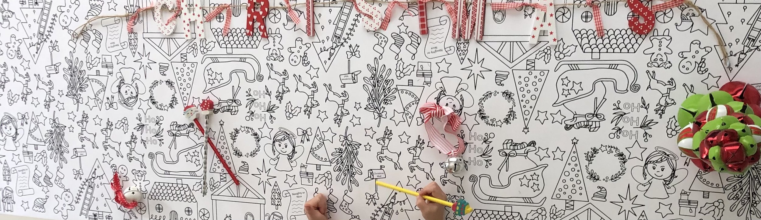 Colouring-in fun for all. Roll out metres of these fun images and get colouring in