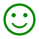 Faccina sorridente verde