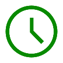 Orologio verde con sfondo nero