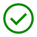 Segno di spunta verde all'interno di un cerchio