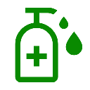 Simbolo di medicina con bottiglia di medicina, croce ed effetto di gocce