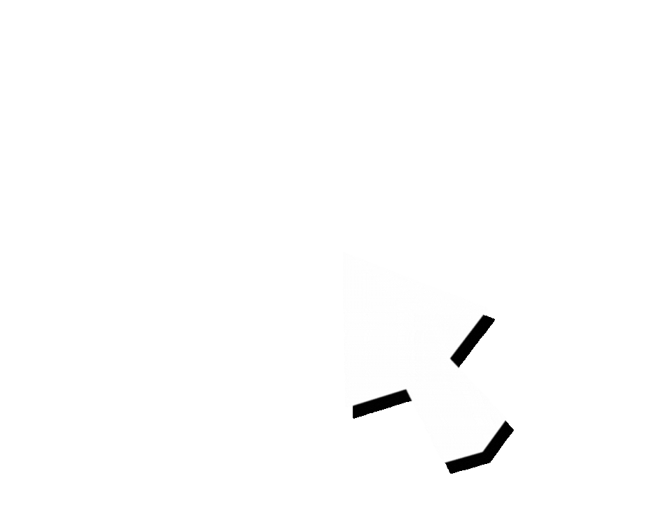 White computer cursor arrow pointing upward on a gray background.