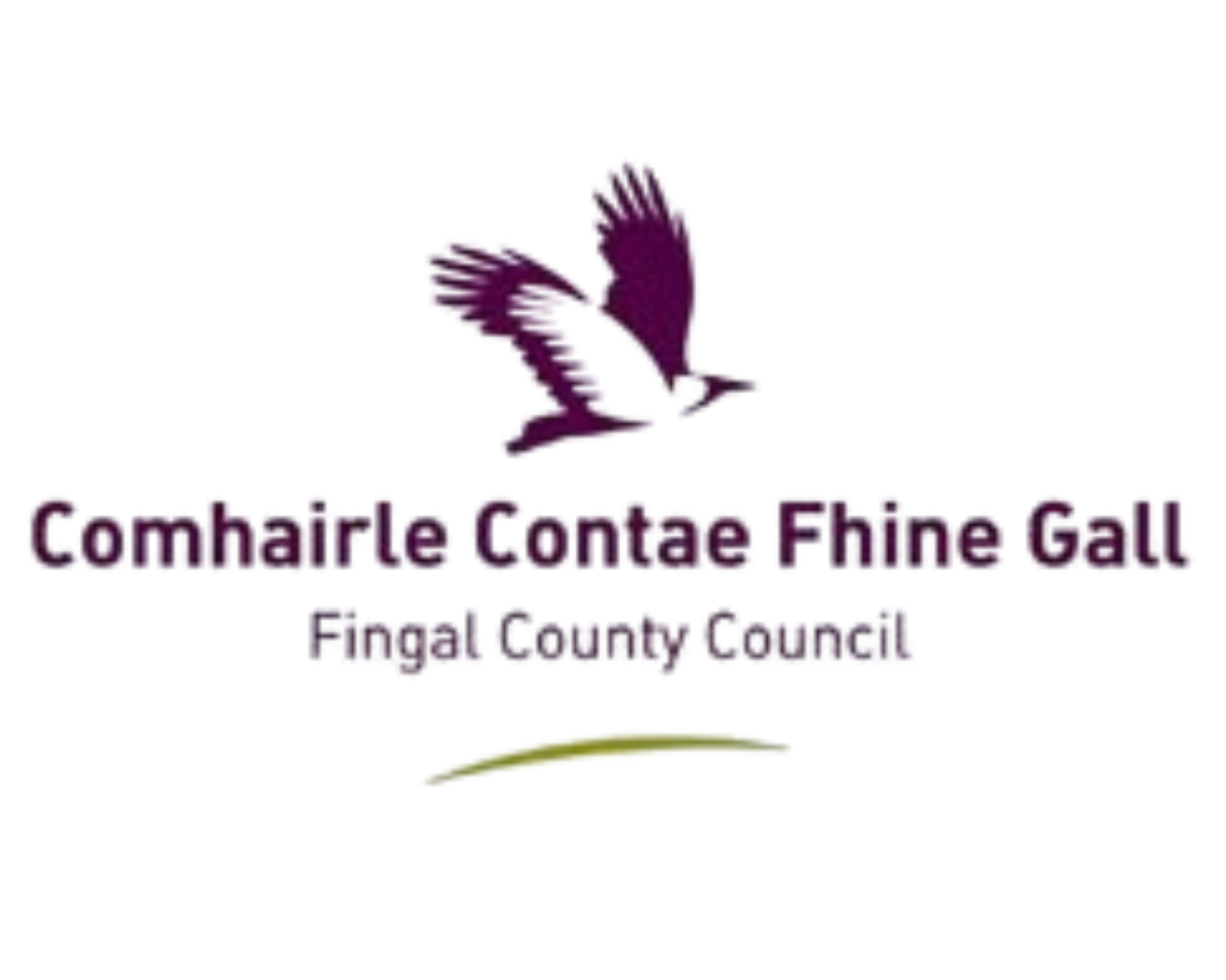 Fingal County Council logo featuring a purple hummingbird
