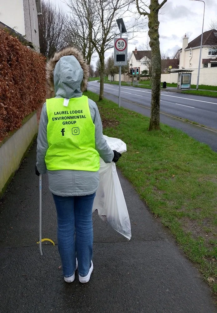 litter picking member in laurel lodge area