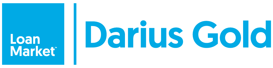 Loan Market logo with the name Darius Gold in blue text