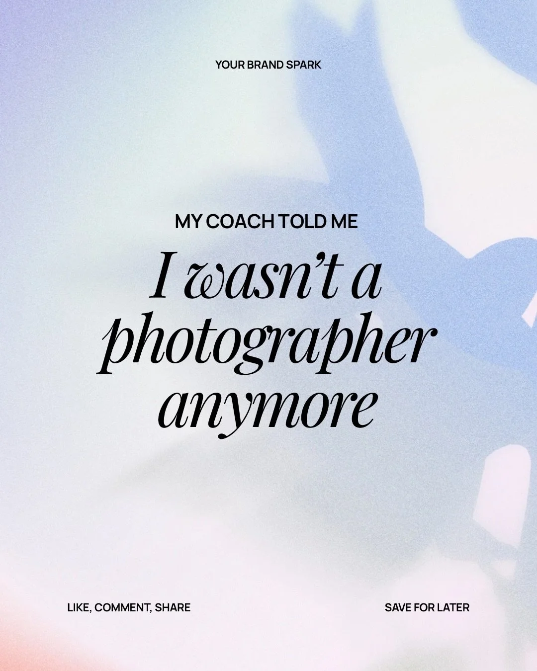 I was hiding behind an outdated identity for years 👇

I spent years thinking I was &ldquo;just&rdquo; a photographer while secretly giving every client strategic brand advice.

Sound familiar?

You&rsquo;re probably already doing the work of your ne