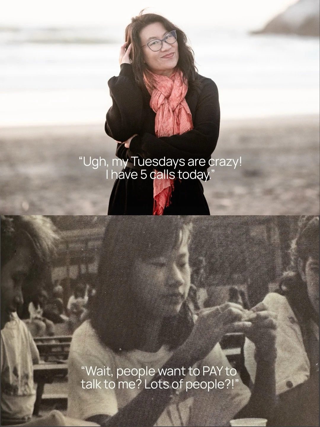 Caught myself looking at this week's schedule with a little bit of dread... ouch.

I remembered little me playing "office" with my dad's old calculator, pretending people were calling to ask for my help.

(But this photo was of me from midd