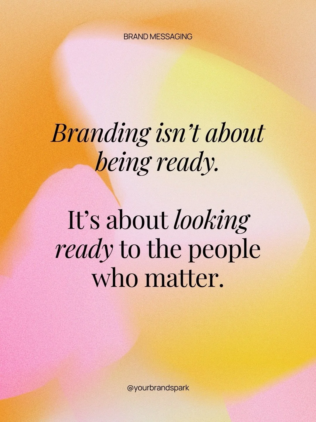 I meet so many experts who are absolutely ready to scale but spend months perfecting their &ldquo;brand strategy&rdquo; before they feel confident enough to show up bigger.

Meanwhile, their competitors with half the experience are booking the opport