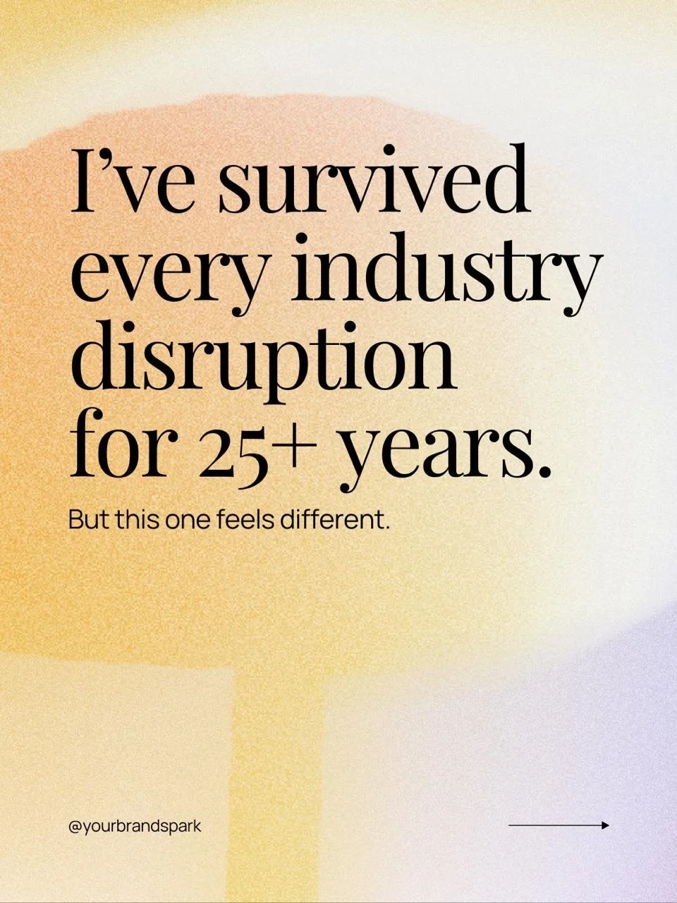 25+ years in business. I&rsquo;ve survived film to digital, pre-Instagram to social dominance, traditional design to Canva.

But AI feels different. Previous disruptions changed HOW I work. AI questions WHETHER my work still matters.

Here&rsquo;s wh